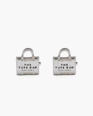BOUCLES D'OREILLE CLOUS <br> THE TOTE BAG - Light Antique Silver