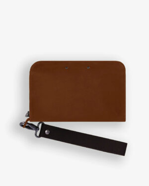 PONOS • Pochette double zip 2 compartiments - fauve