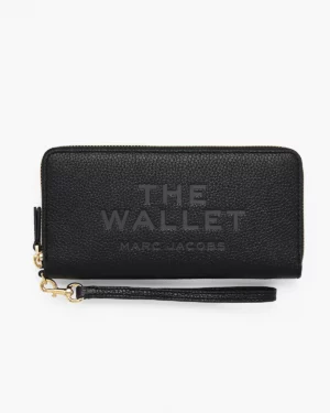 THE LEATHER CONTINENTAL WALLET - Black