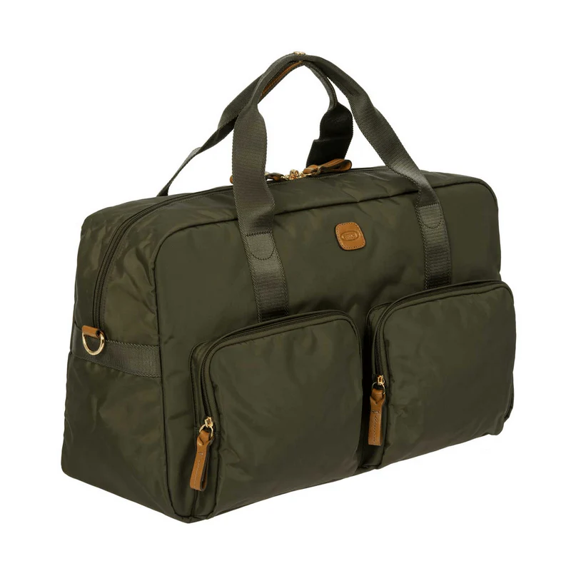 Petit sac polochon multipoches en nylon - olive2