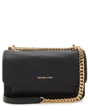 CLAIRE<br>Grand sac porté épaule convertible en cuir grainé - Noir