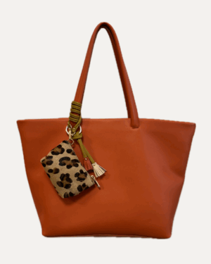 THE TOTE BAG PLUS Sac en cuir de vachette - Naranja
