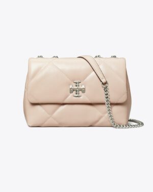 PETIT SAC PORTÉ ÉPAULE CONVERTIBLE KIRA À MATELASSAGE LOSANGE - Soft pink