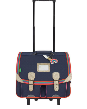 Leila • Cartable trolley bleu marine • 41cm
