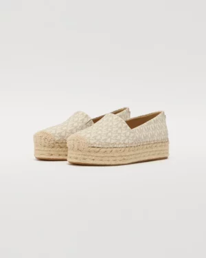 Espadrille Lynn à semelle compensée et logo Signature • Vanille
