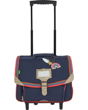 Leila • Cartable trolley bleu marine • 38cm