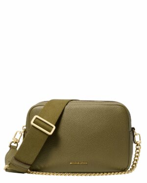 BRYANT • Sac à bandoulière de taille moyenne en cuir grainé - Vert Safari