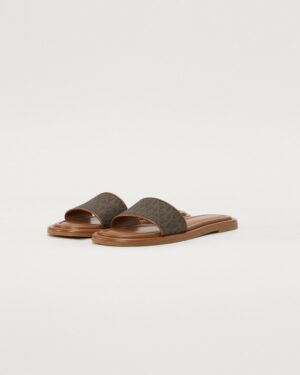 DANA <br> Mule à logo Signature • Marron