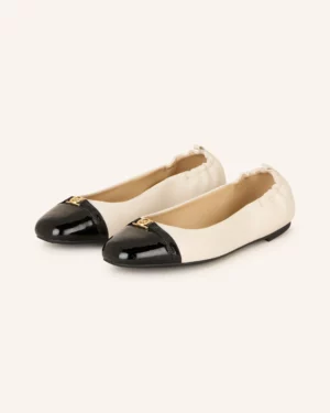 Mandy • Ballerine flex Crème / Noir