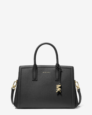 LAILA 
 Cabas de taille moyenne en cuir - Noir