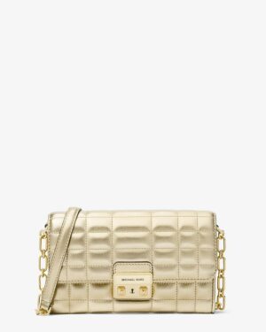 Tribeca • Sac à bandoulière convertible en cuir - Pale Gold