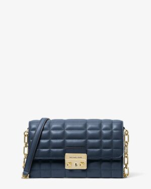 Tribeca • Sac à bandoulière convertible en cuir - Navy