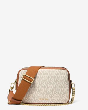 BRYANT • Sac à bandoulière de taille moyenne à logo signature - Vanille / Noisette