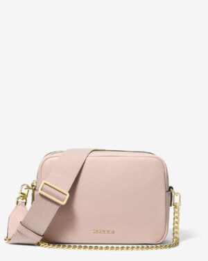 BRYANT • Sac à bandoulière de taille moyenne en cuir grainé - Rose Doux
