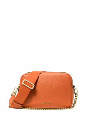 BRYANT • Sac à bandoulière de taille moyenne en cuir grainé - Orange Vif