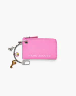 The Top Zip Charm Wallet • Bow pink