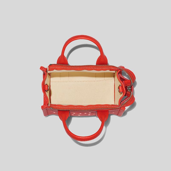 THE LEATHER CROSSBODY TOTE BAG • Electric Orange – Image 3