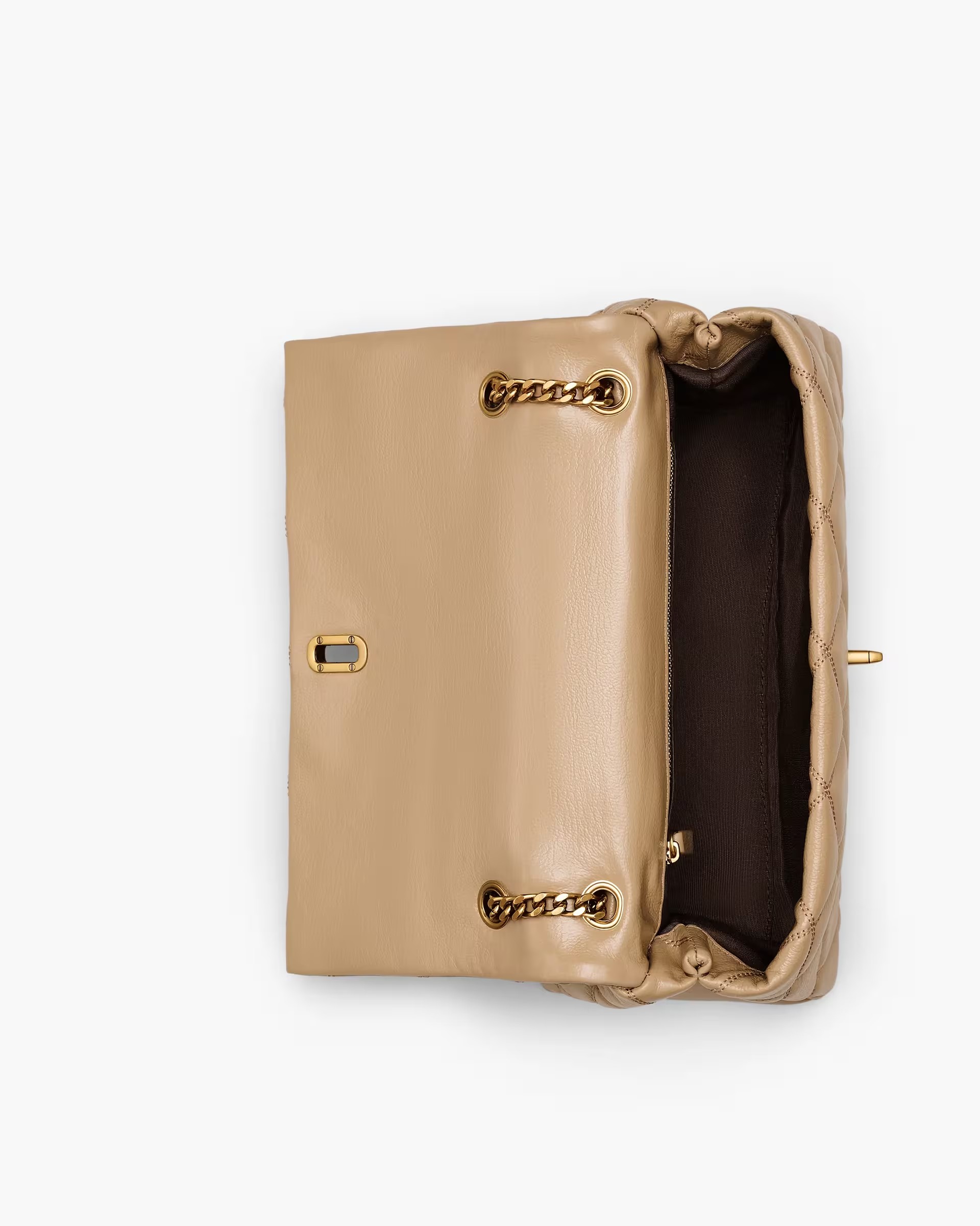 THE QUILTED DUAL CONVERTIBLE SHOULDER BAG • Camel – Image 6