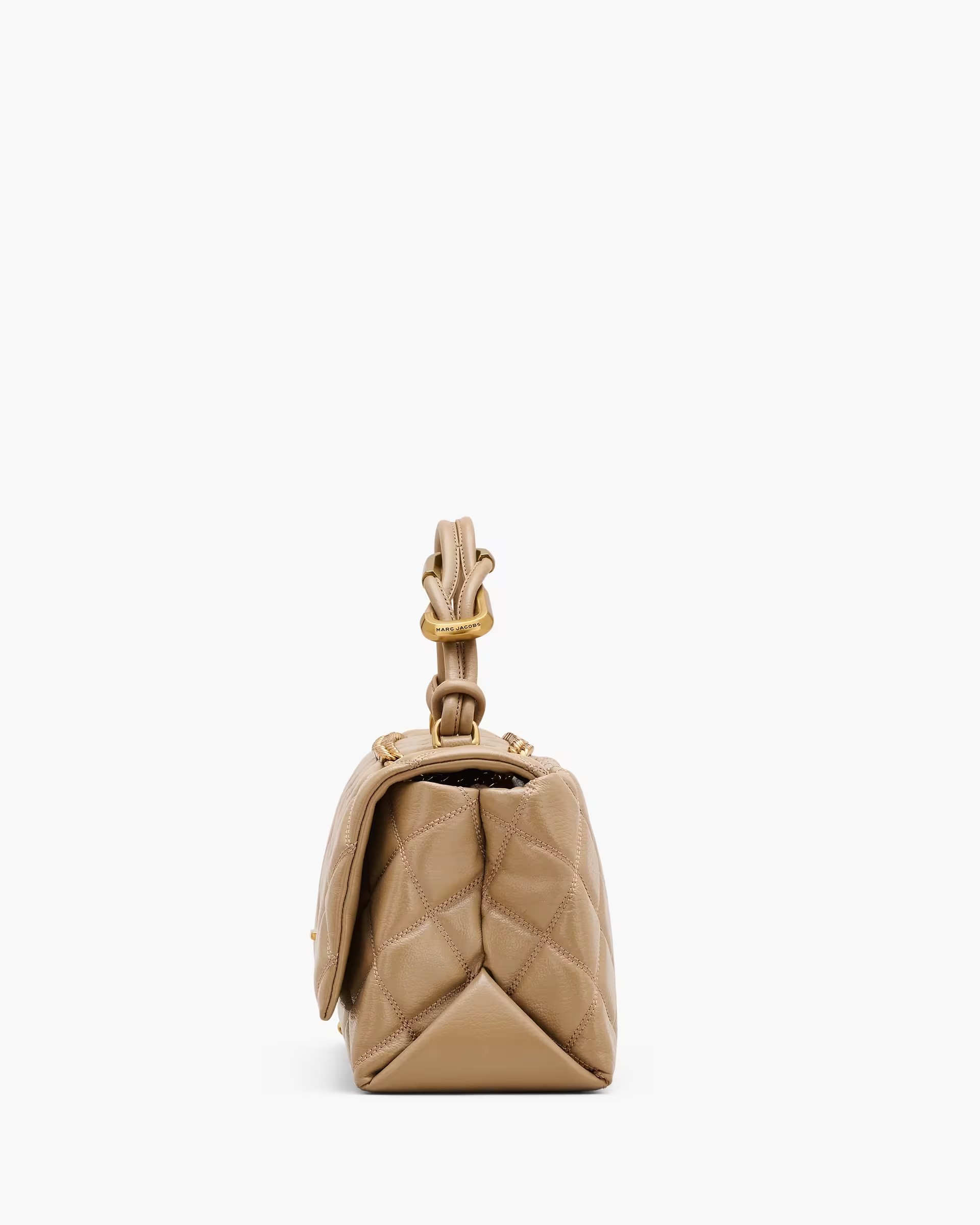 THE QUILTED DUAL CONVERTIBLE SHOULDER BAG • Camel – Image 7