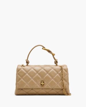 THE QUILTED DUAL CONVERTIBLE SHOULDER BAG • Camel
