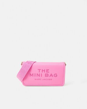 THE LEATHER MINI BAG - Bow pink
