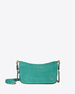 Bobi S cuir imprimé croco agave