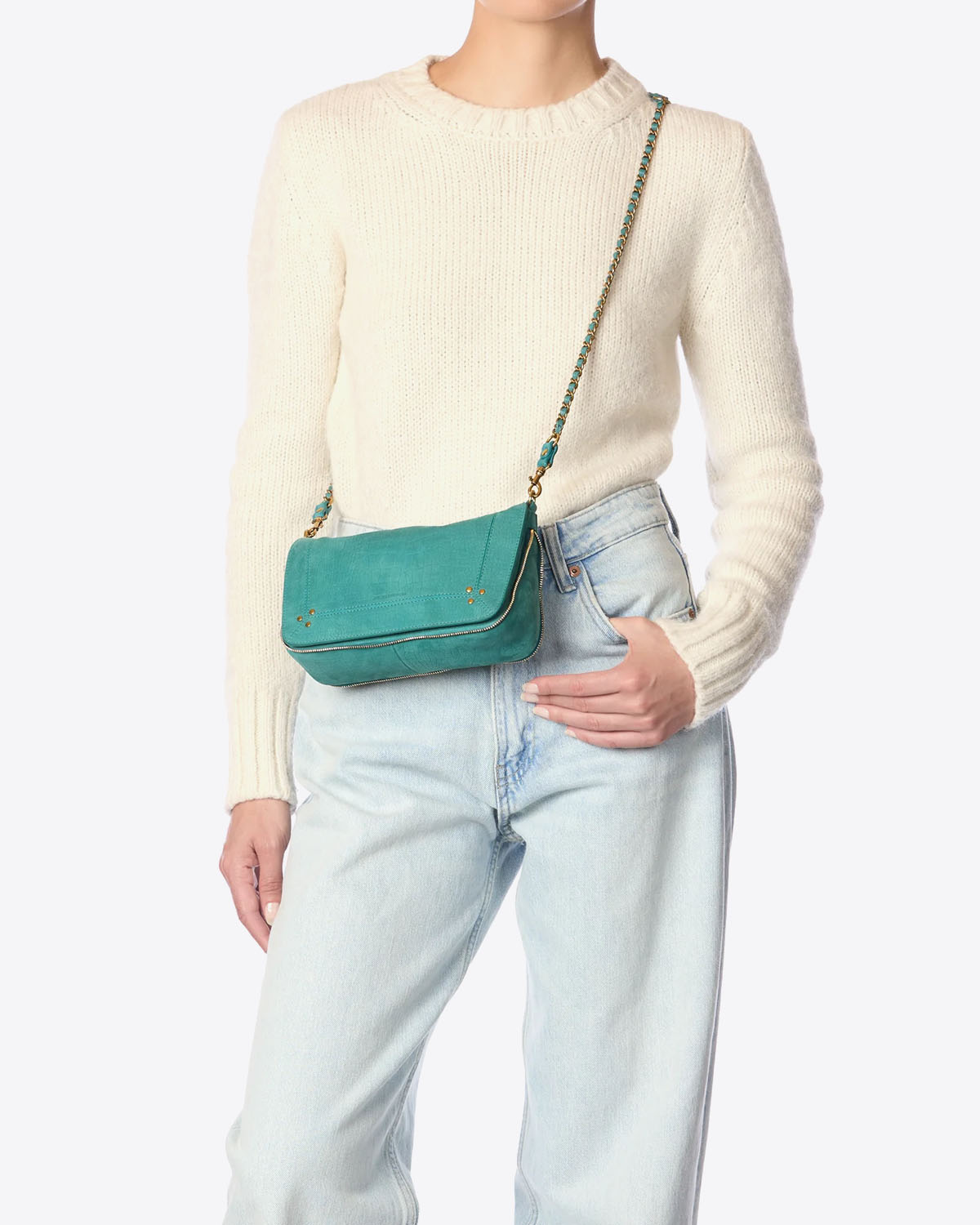 Bobi S cuir imprimé croco agave – Image 2
