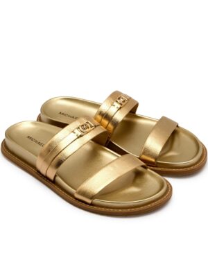 MANDY • Flat sandale leather • Metallic