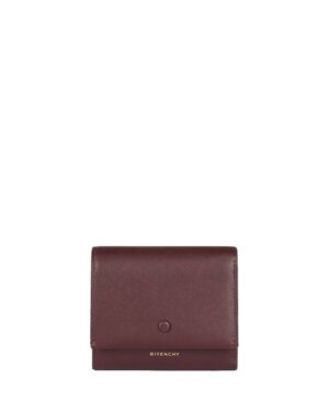 Portefeuille de jour en cuir brillant - Burgundy