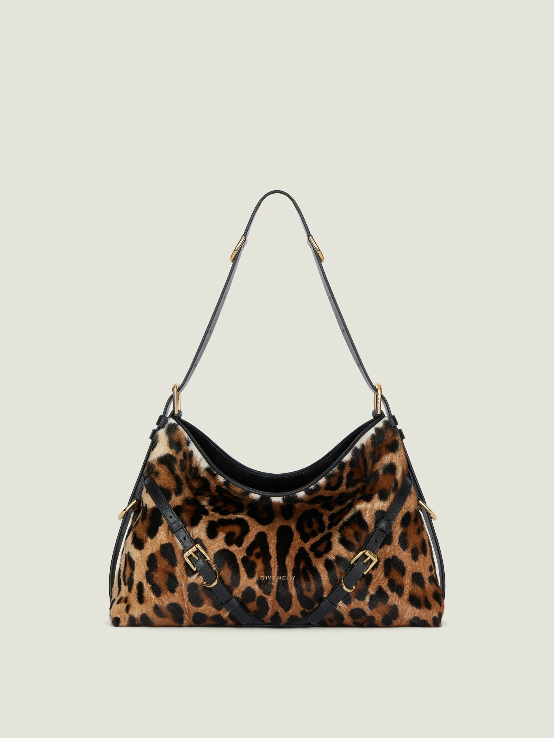 VOYOU • Sac medium en cuir effet pony à motif léopard – Image 1