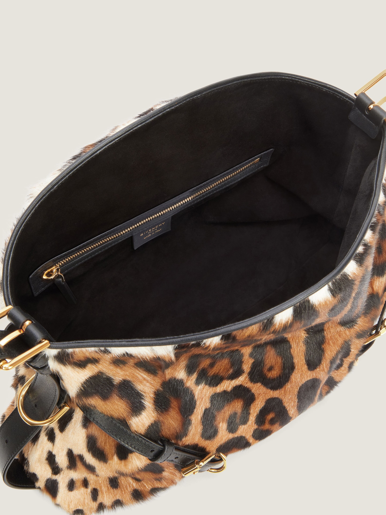 VOYOU • Sac medium en cuir effet pony à motif léopard – Image 4