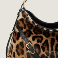 VOYOU • Sac medium en cuir effet pony à motif léopard - Thumbnail Image 5