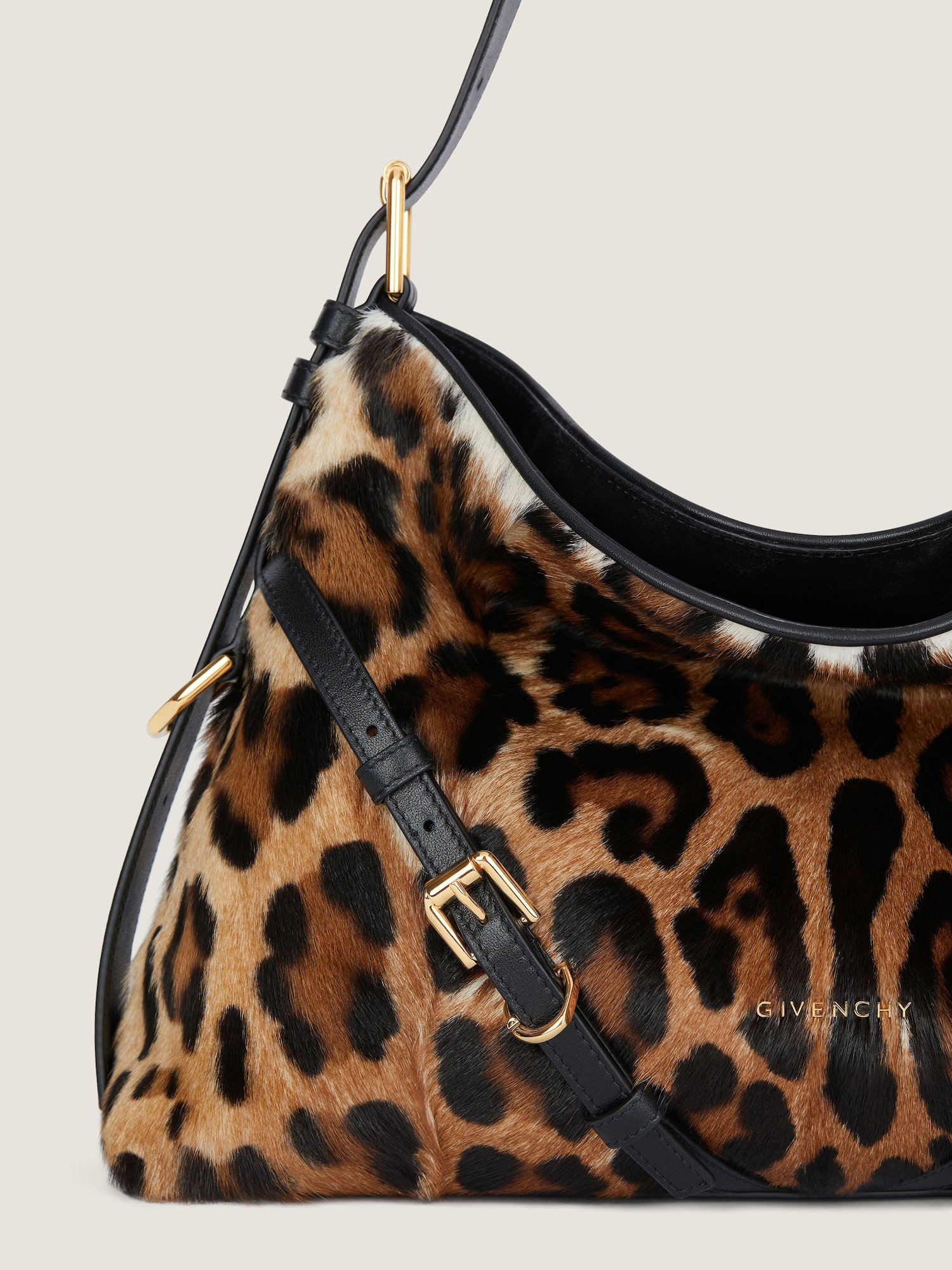 VOYOU • Sac medium en cuir effet pony à motif léopard – Image 5