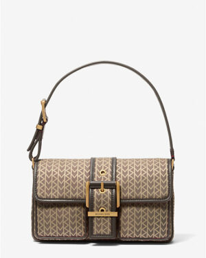 COLBY <br> Sac porté épaule de taille moyenne en jacquard à logo MK2000