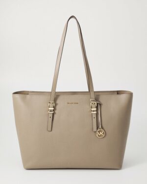 QUINN • Cabas de taille moyenne en cuir grainé - Bouleau