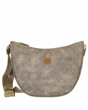 X-collection • Sac à bandoulière demi-lune moyen en tissu recyclé