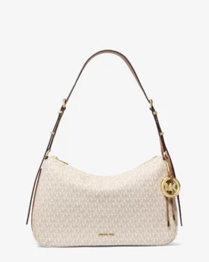 NOLITA • Sac porté épaule de taille moyenne à logo Signature - Vanille/Noisette