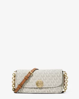 NOLITA • Petit sac à bandoulière à logo Signature - Vanille/Noisette