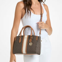 Sac de taille moyenne avec bande à logo Signature1