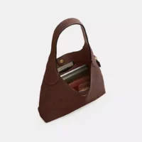 Brooklyn 28 Suede • Sac épaule • Dark Chocolate - Thumbnail Image 4