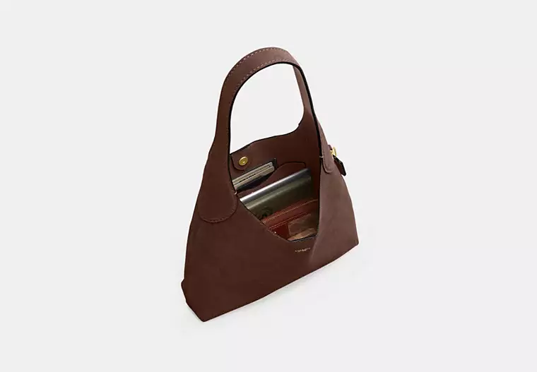 Brooklyn 28 Suede • Sac épaule • Dark Chocolate – Image 4