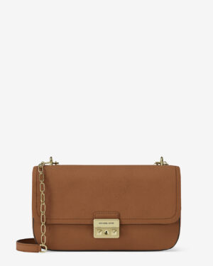 TRIBECA • Grand sac porté épaule en cuir grainé - Luggage