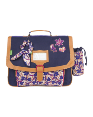 Maïna • Cartable violet 38cm poche gourde