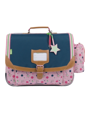 Caroline • Cartable bicolore 38cm poche gourde