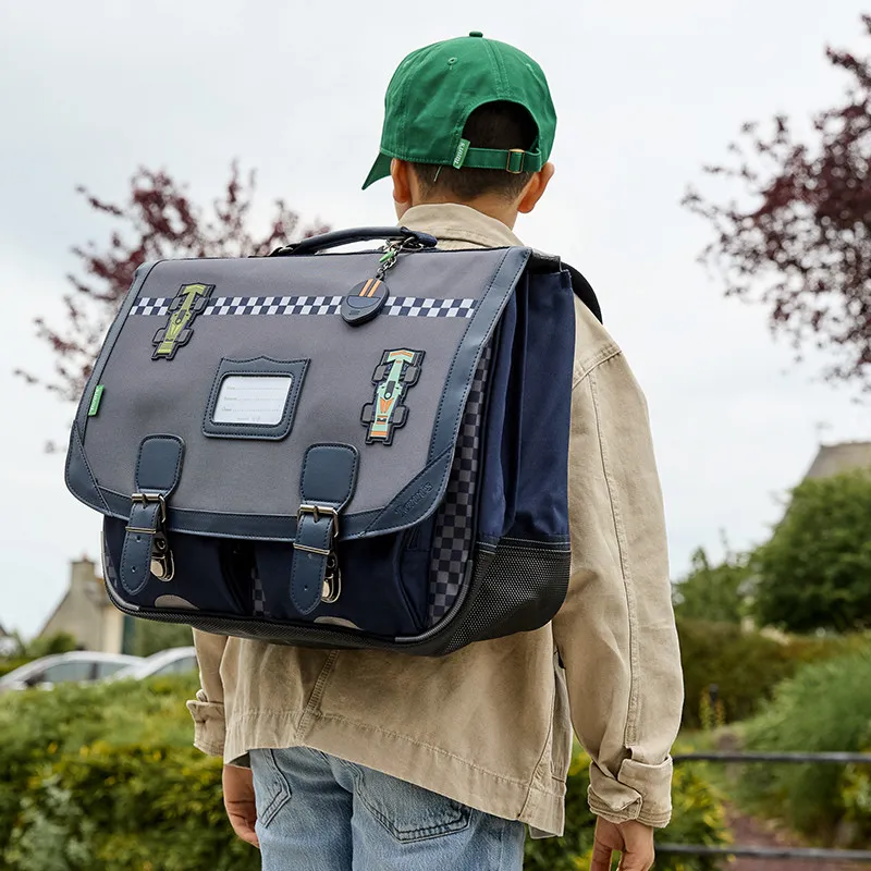 Cartable Romain gris 32cm – Image 2