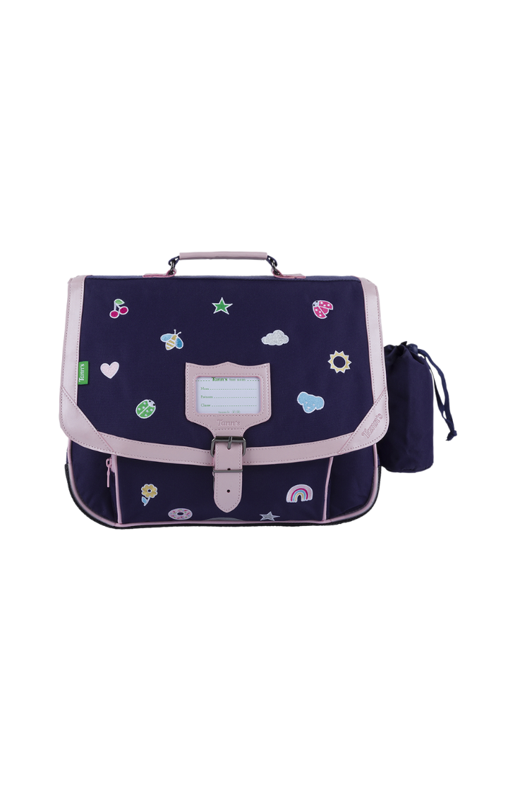 Joy • Cartable violet 38cm poche gourde – Image 1
