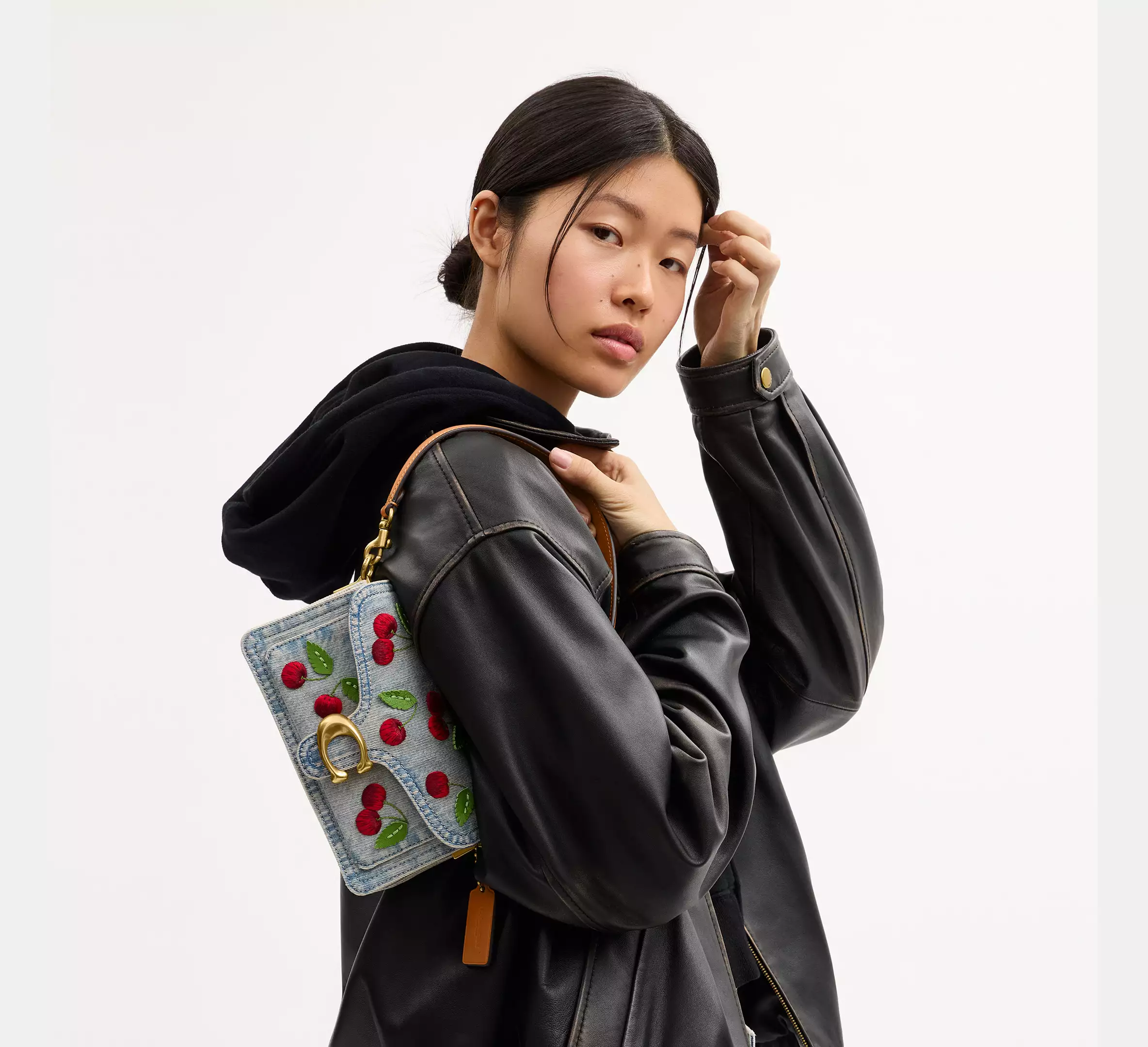 Sac épaule Tabby 20 Avec Broderie Cerise – Image 5