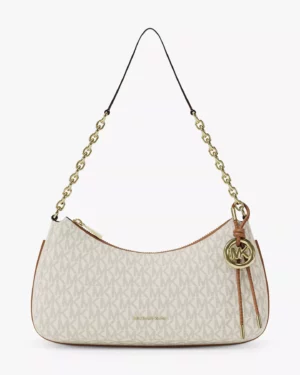 NOLITA • Pochette de taille moyenne à chaîne et logo Signature - Vanille/Noisette