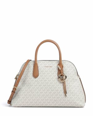 FREDDIE • Sac à main à logo signature - Vanille/Noisette