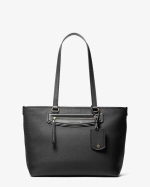 JET SET TRAVEL<br>Cabas de taille moyenne en cuir grainé - Noir